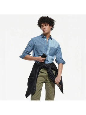 THE KOOPLES Denim NWT Blue Shirt Men's Med